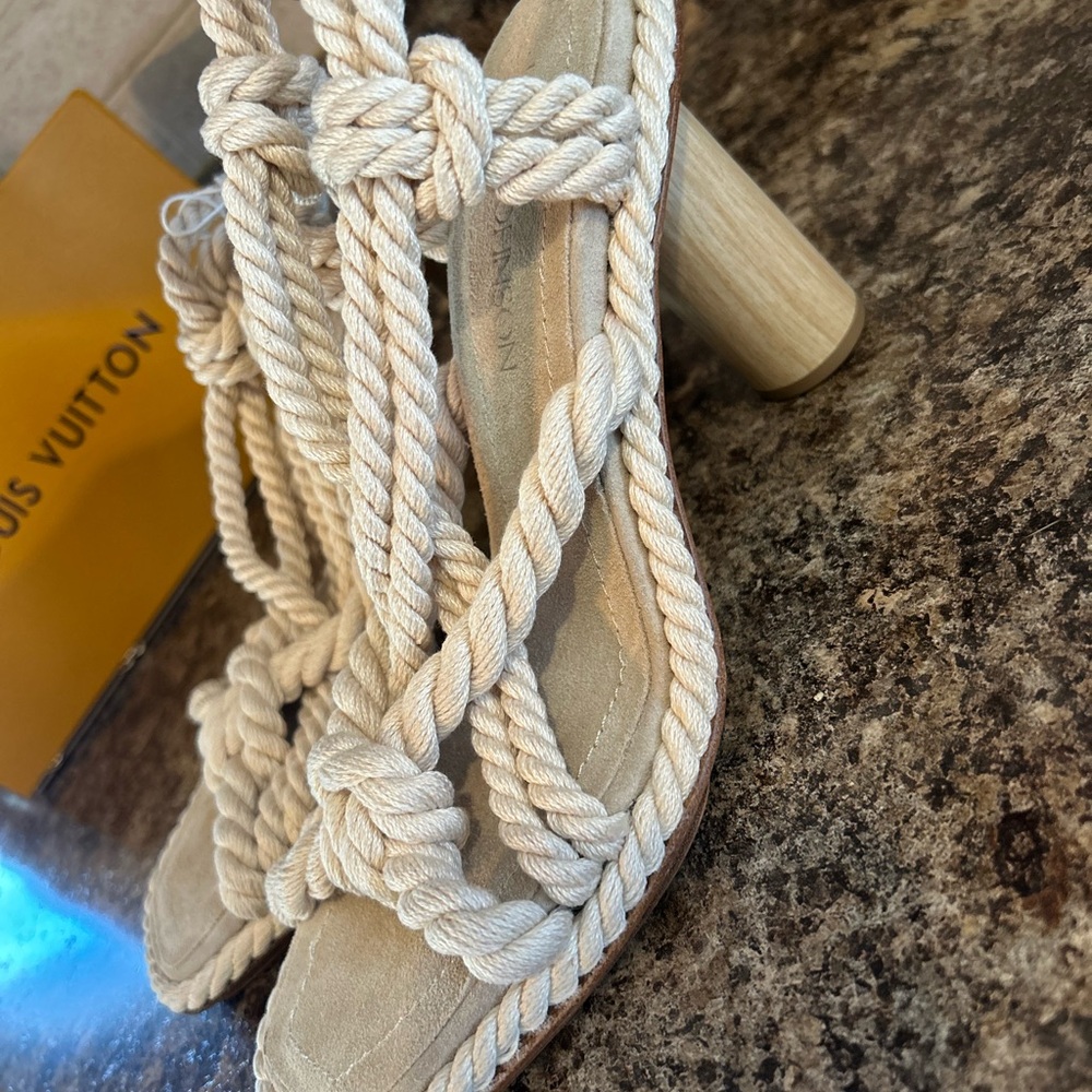 Ulla Johnson Cream Rope Heels